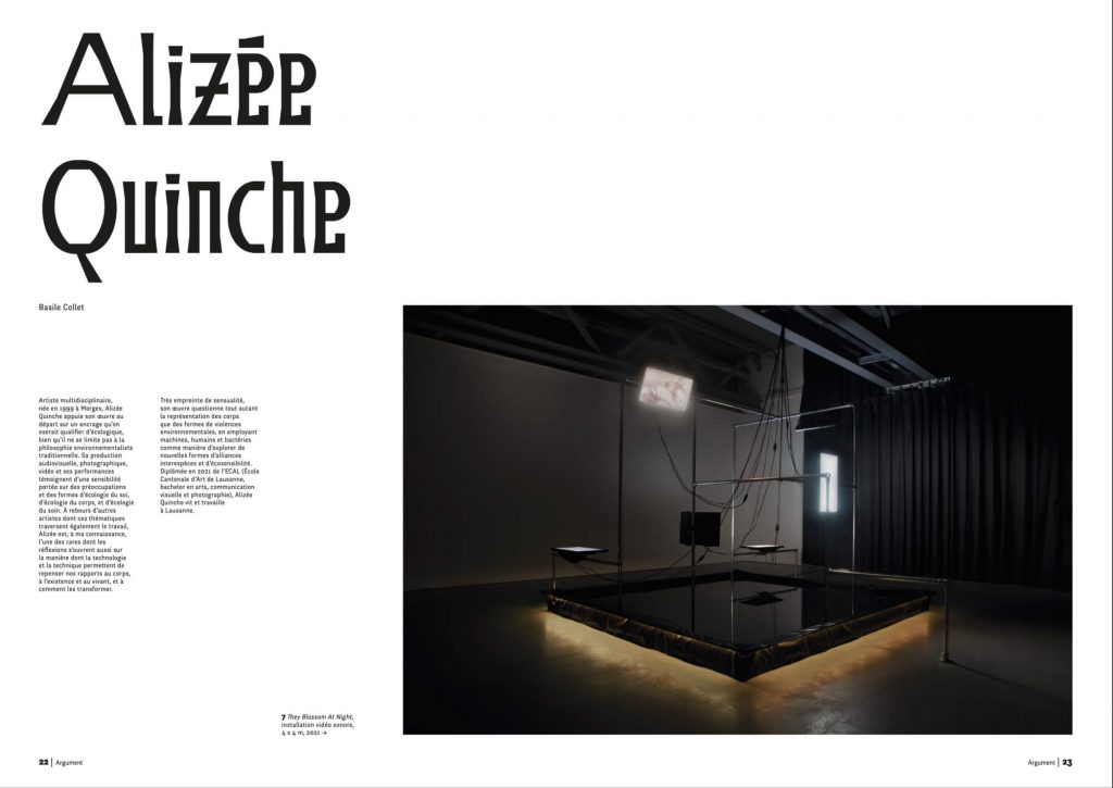 Alizée Quinche - They blossom at night,